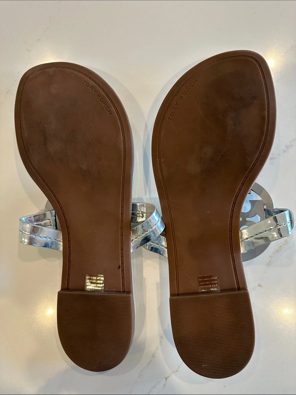 Tory Burch Miller Metallic Sandals Sz. 6.5